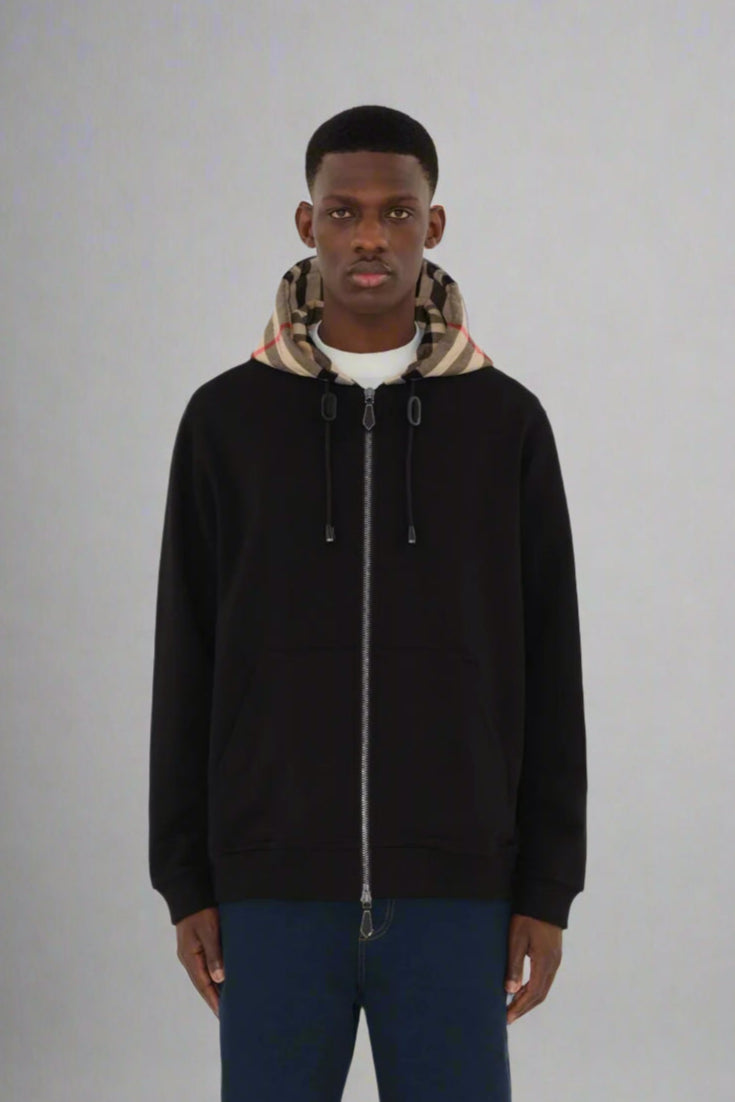 Check Zip Hoodie
