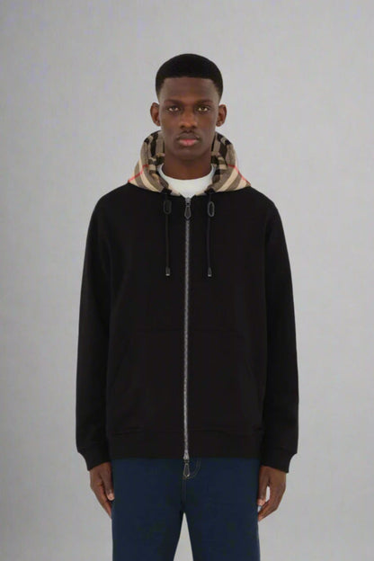 Check Zip Hoodie