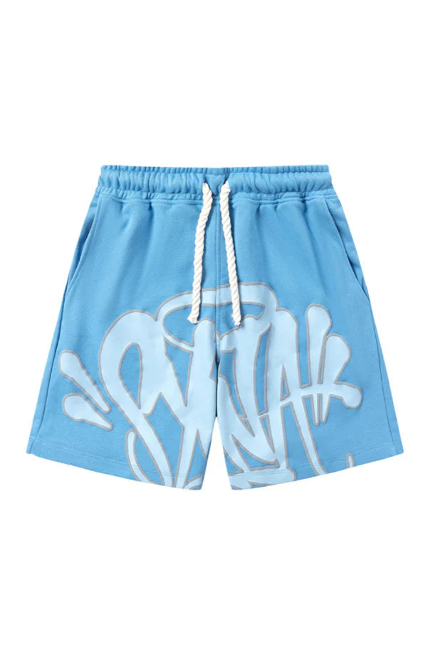 Graffiti Short Set Baby Blue
