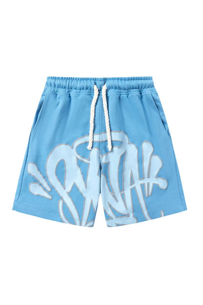 Graffiti Short Set Baby Blue